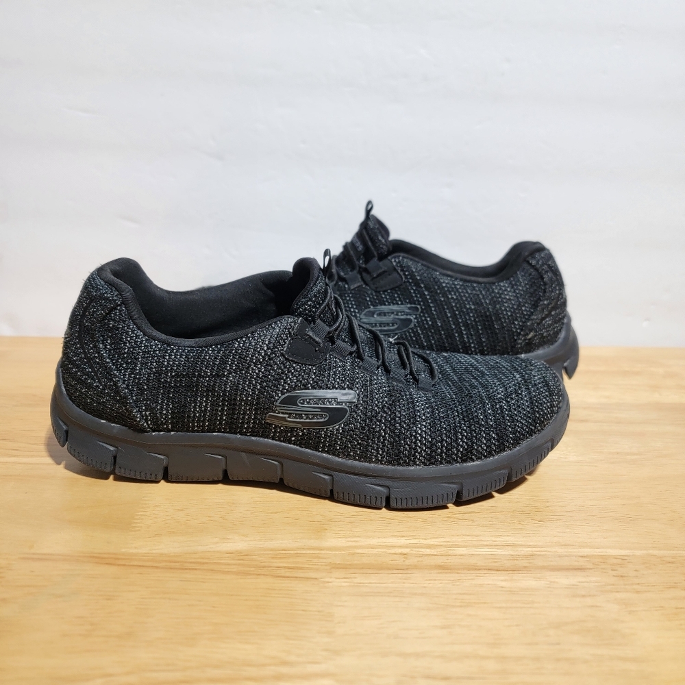 Skechers Women's Black Knit Slip-On Sneaker